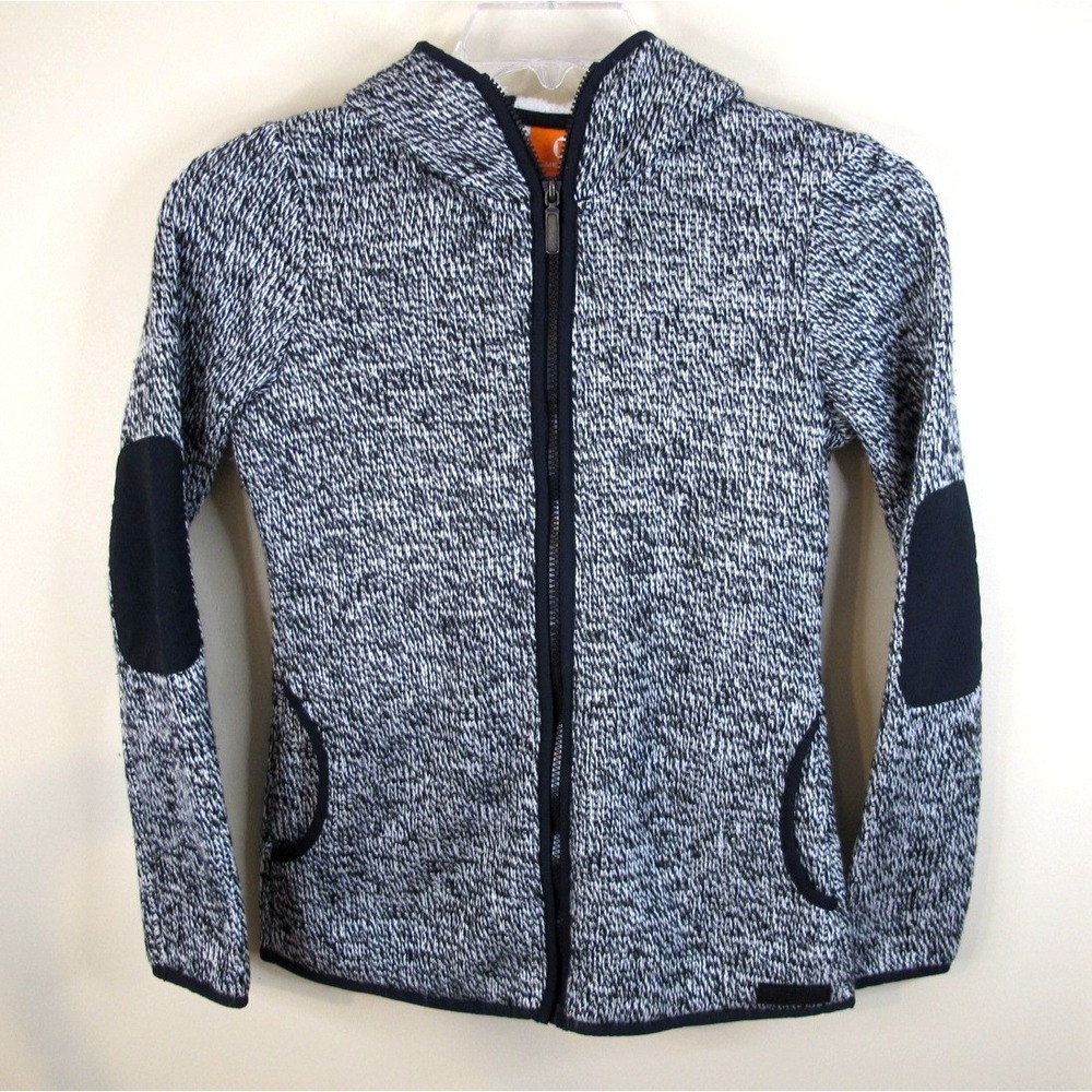 Merrell Full Zip Long Sleeve Hooded Sweater Jacket Women's XS Gray Black